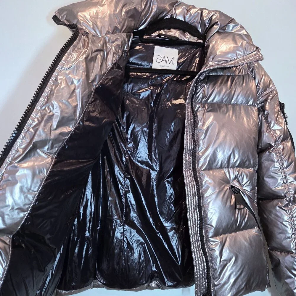NWOT SAM Pyrite Metallic Freestyle Puffer Down Jacket Size S